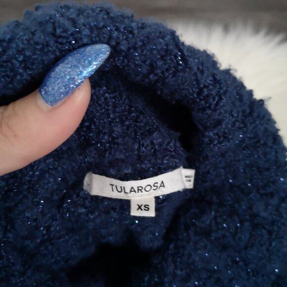 Revolve Tularosa Diamond Sweater Mini Dress in Ocean Blue - Size XS - Picture 4 of 5